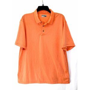 Links Edition Mens Orange Size L Large Golf Polo Shirt Outdoors Adult
